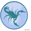 download Star Sign Scorpion clipart image with 180 hue color