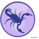 download Star Sign Scorpion clipart image with 225 hue color
