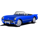 download Corvette 1953 Red clipart image with 225 hue color