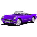 download Corvette 1953 Red clipart image with 270 hue color