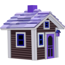 download Cottage clipart image with 225 hue color