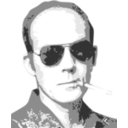 download Hunter Thompson clipart image with 90 hue color