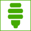 Eco Green Light Bulb Icon