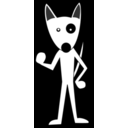 download Dogman clipart image with 180 hue color