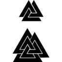 download Valknut Symbol clipart image with 90 hue color