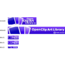 download Openclipart Banners And Buttons clipart image with 225 hue color