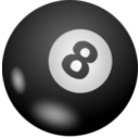 download Eight Ball clipart image with 90 hue color