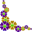 download Flower Corner clipart image with 45 hue color
