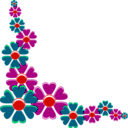 download Flower Corner clipart image with 315 hue color