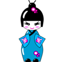 download Kokeshi Doll clipart image with 315 hue color