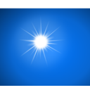 download Sun clipart image with 0 hue color