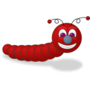 download Green Worm clipart image with 270 hue color