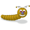 download Green Worm clipart image with 315 hue color