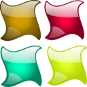 download Glossy Shapes 1 clipart image with 45 hue color