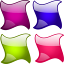 download Glossy Shapes 1 clipart image with 315 hue color