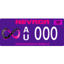 download Vehicle Registration Plate clipart image with 270 hue color