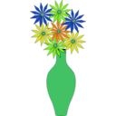 download Vase Of Flowers clipart image with 45 hue color