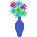 download Vase Of Flowers clipart image with 135 hue color