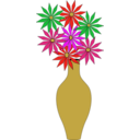 download Vase Of Flowers clipart image with 315 hue color