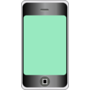 download Mobile Phone With Big Screen clipart image with 270 hue color