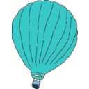 download Hot Air Balloon clipart image with 180 hue color