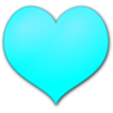 download Heart clipart image with 180 hue color