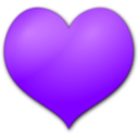 download Heart clipart image with 270 hue color