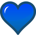 download Orange Heart Icon clipart image with 180 hue color