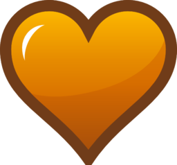 Orange Heart Icon