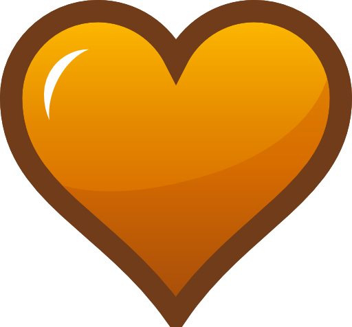 Orange Heart Icon