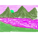download Scenery clipart image with 90 hue color
