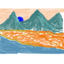 download Scenery clipart image with 180 hue color