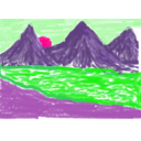 download Scenery clipart image with 270 hue color