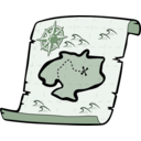 download Treasure Map clipart image with 90 hue color