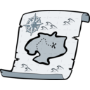 download Treasure Map clipart image with 180 hue color