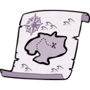 download Treasure Map clipart image with 270 hue color