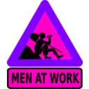 download Men At Work clipart image with 270 hue color