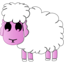 download Lamb clipart image with 270 hue color