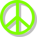 download Peace Sign clipart image with 90 hue color