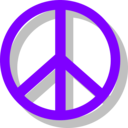 download Peace Sign clipart image with 270 hue color