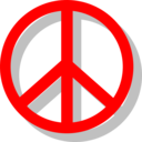 download Peace Sign clipart image with 0 hue color