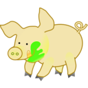 download Happy Pig clipart image with 45 hue color