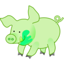 download Happy Pig clipart image with 90 hue color