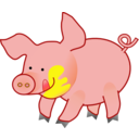 download Happy Pig clipart image with 0 hue color