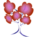 download Tree clipart image with 225 hue color