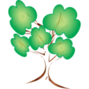 download Tree clipart image with 0 hue color