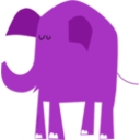 download Blue Elephant clipart image with 90 hue color