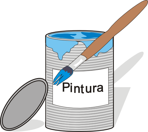 Paint Tin Can And Brush