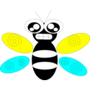 download Fly Or Bee clipart image with 180 hue color