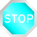 download Stop Sign clipart image with 180 hue color